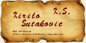 Kirilo Šutaković vizit kartica